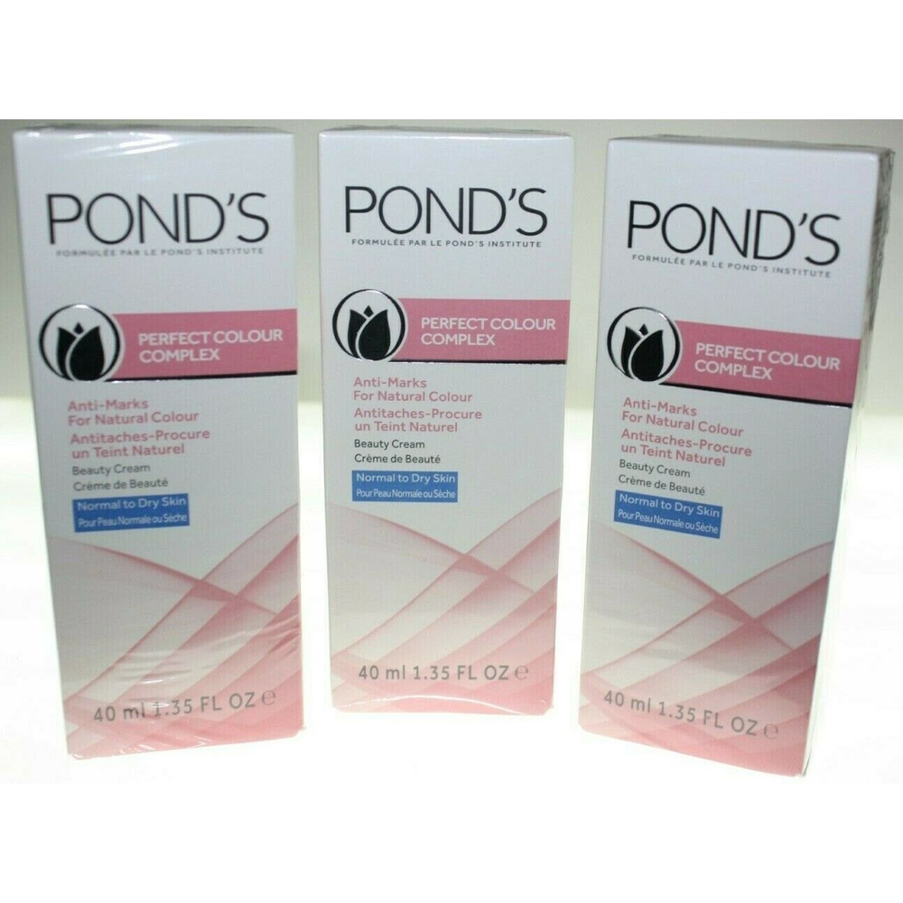 Ponds Perfect Color Complex Beauty Cream. Skin Lightening. 1.35 oz. Pack of 3